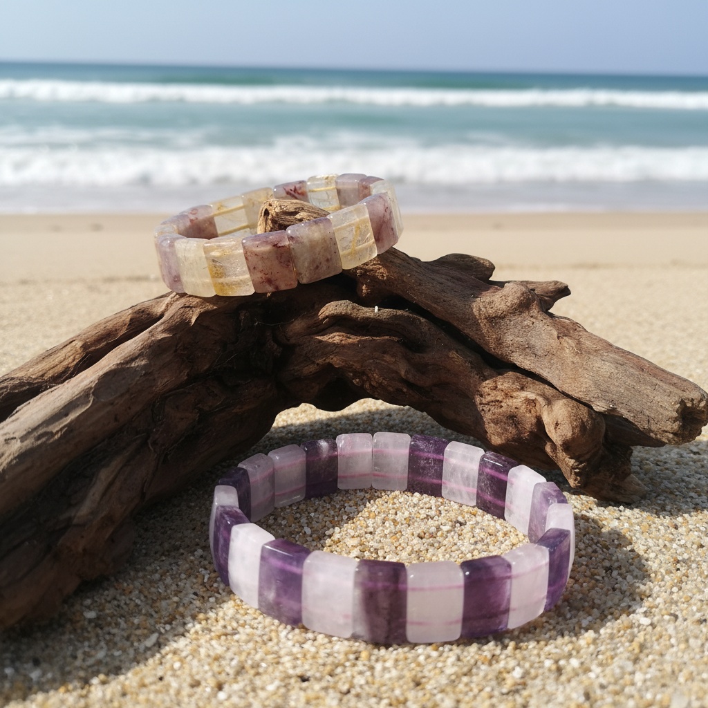 Elegant Multicolored Crystal Bracelet for Couples, Versatile Gift